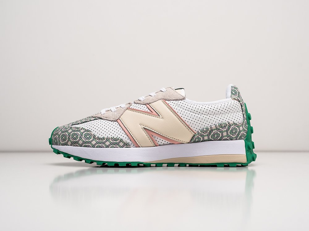 New Balance x Casablanca x 327 Munsell White Green белые кожа мужские (AR26371) - фото 1 New Balance x Casablanca x 327 Munsell White Green белые кожа мужские (AR26371) - фото 1