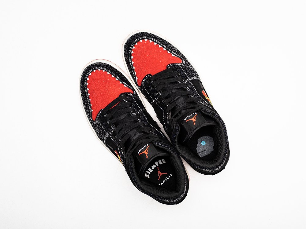 Nike Air Jordan 1 Mid SE Siempre Familia черные кожа мужские (AR26419) - фото 3 Nike Air Jordan 1 Mid SE Siempre Familia черные кожа мужские (AR26419) - фото 3