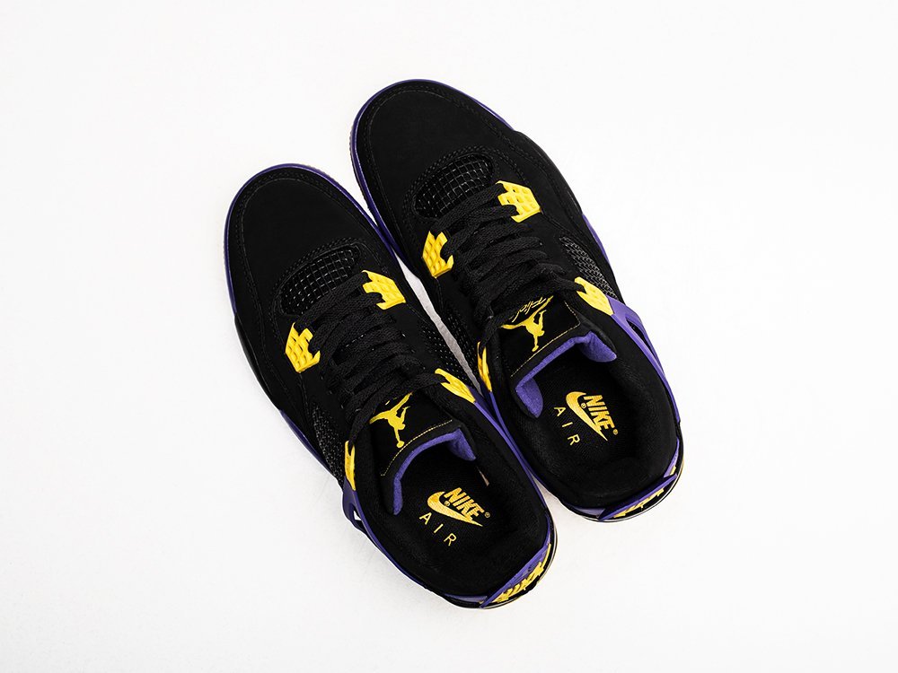 Nike Air Jordan 4 Retro Lakers Alternate черные замша мужские (AR26450) - фото 3