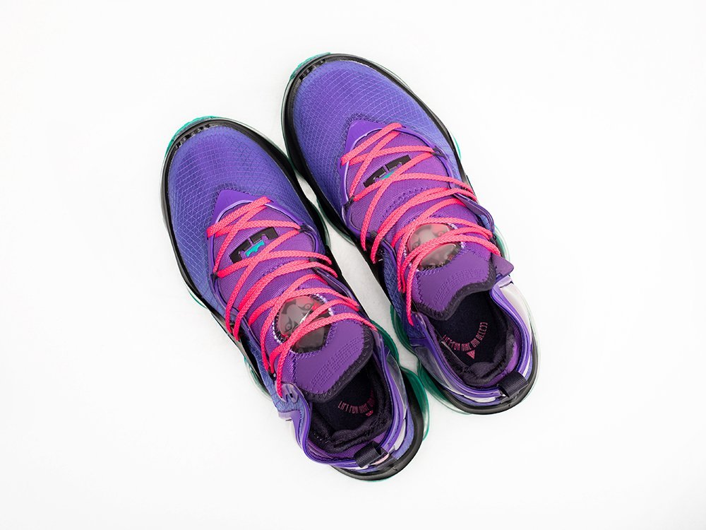 Nike Lebron XIX Purple Teal фиолетовые текстиль мужские (AR26451) - фото 3