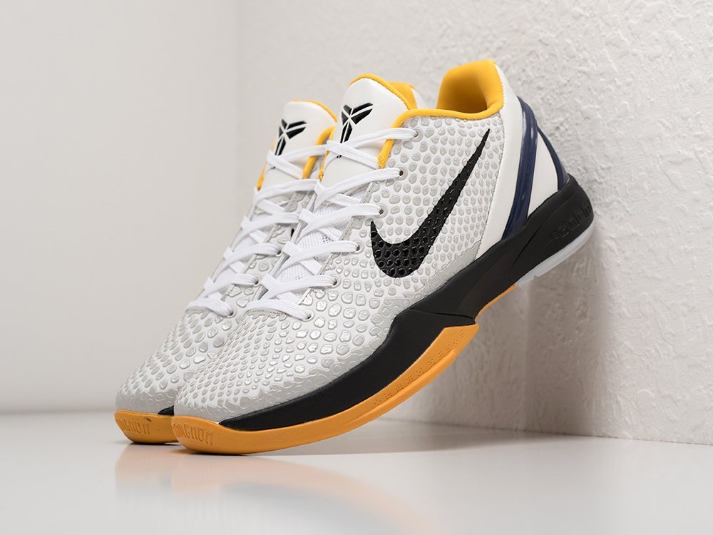 Nike Kobe 6 Protro White Del Sol белые текстиль мужские (AR26508) - фото 2 Nike Kobe 6 Protro White Del Sol белые текстиль мужские (AR26508) - фото 2