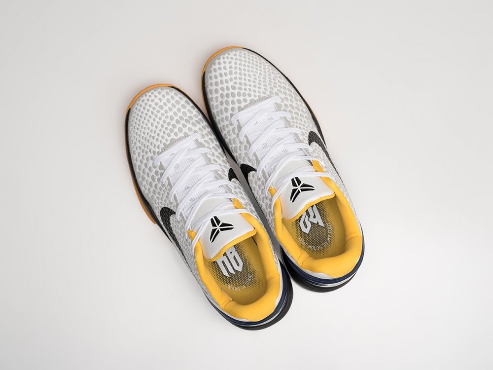 Nike Kobe 6 Protro White Del Sol белые текстиль мужские (AR26508) - фото 3 Nike Kobe 6 Protro White Del Sol белые текстиль мужские (AR26508) - фото 3