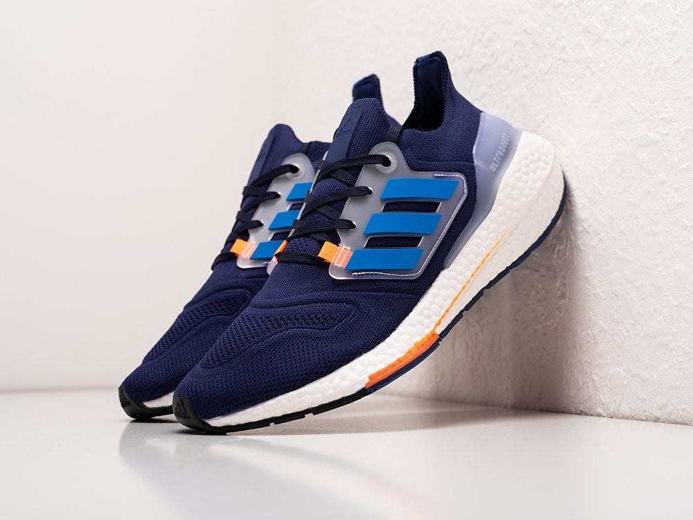 Adidas Ultra Boost 22 синие текстиль мужские (AR26559) - фото 2