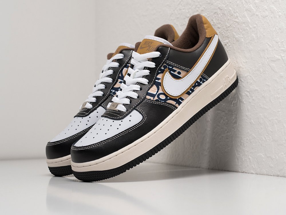 Nike x Dior Air Force 1 Low черные кожа мужские (AR26599) - фото 2 Nike x Dior Air Force 1 Low черные кожа мужские (AR26599) - фото 2