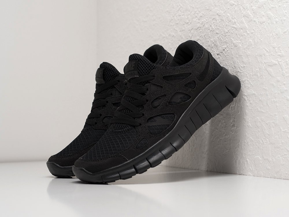 Nike Free Run 2 черные текстиль мужские (AR26602) - фото 2 Nike Free Run 2 черные текстиль мужские (AR26602) - фото 2