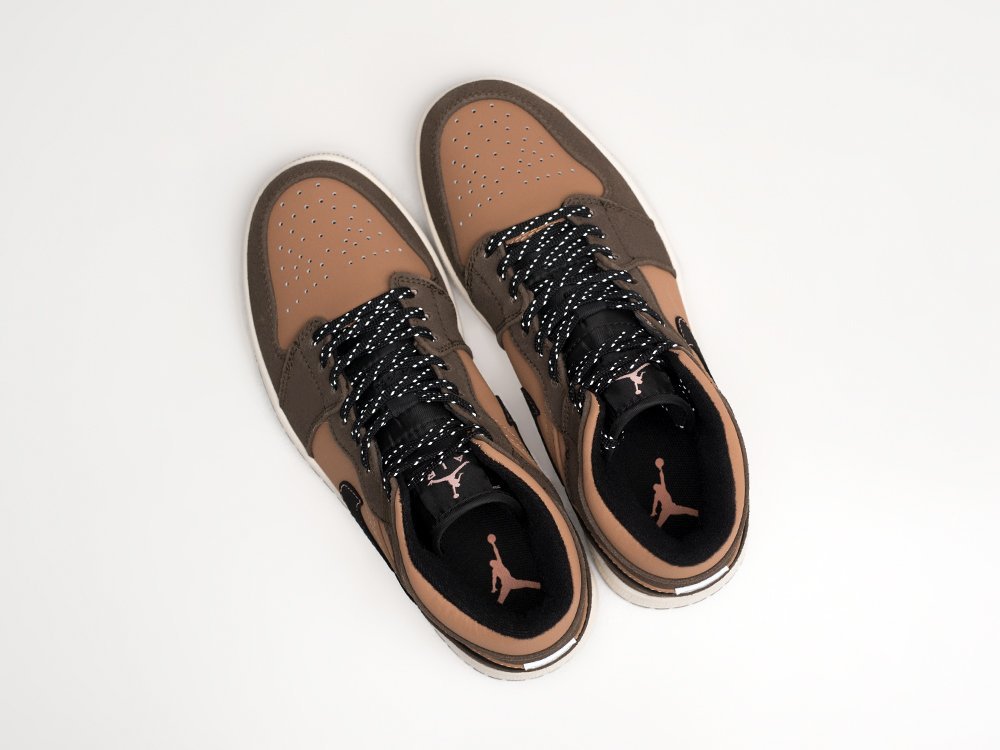 Nike Air Jordan 1 Mid SE Dark Chocolate коричневые замша мужские (AR26604) - фото 3