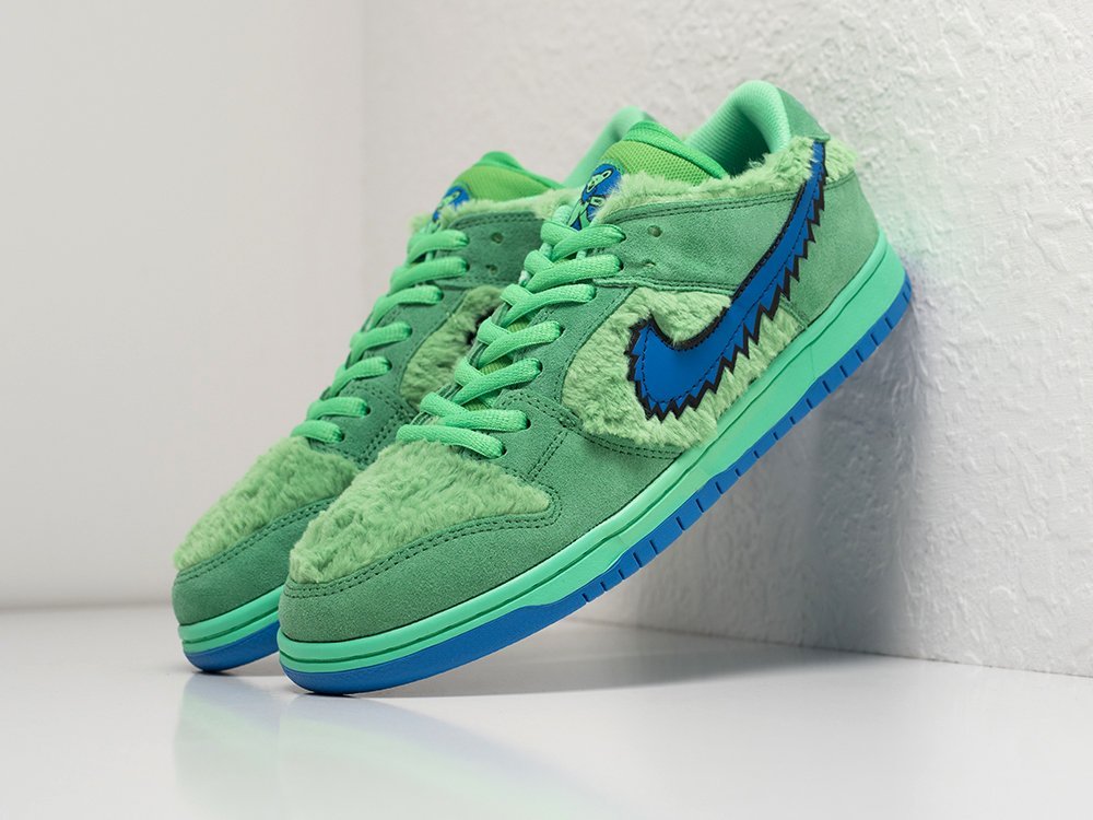 Nike x Grateful Dead x SB Dunk Low Green Bear зеленые замша мужские (AR26616) - фото 2 Nike x Grateful Dead x SB Dunk Low Green Bear зеленые замша мужские (AR26616) - фото 2