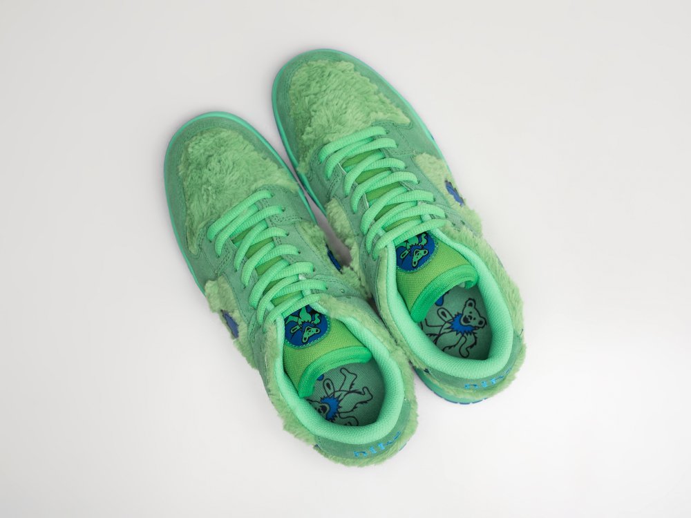 Nike x Grateful Dead x SB Dunk Low Green Bear зеленые замша мужские (AR26616) - фото 3 Nike x Grateful Dead x SB Dunk Low Green Bear зеленые замша мужские (AR26616) - фото 3