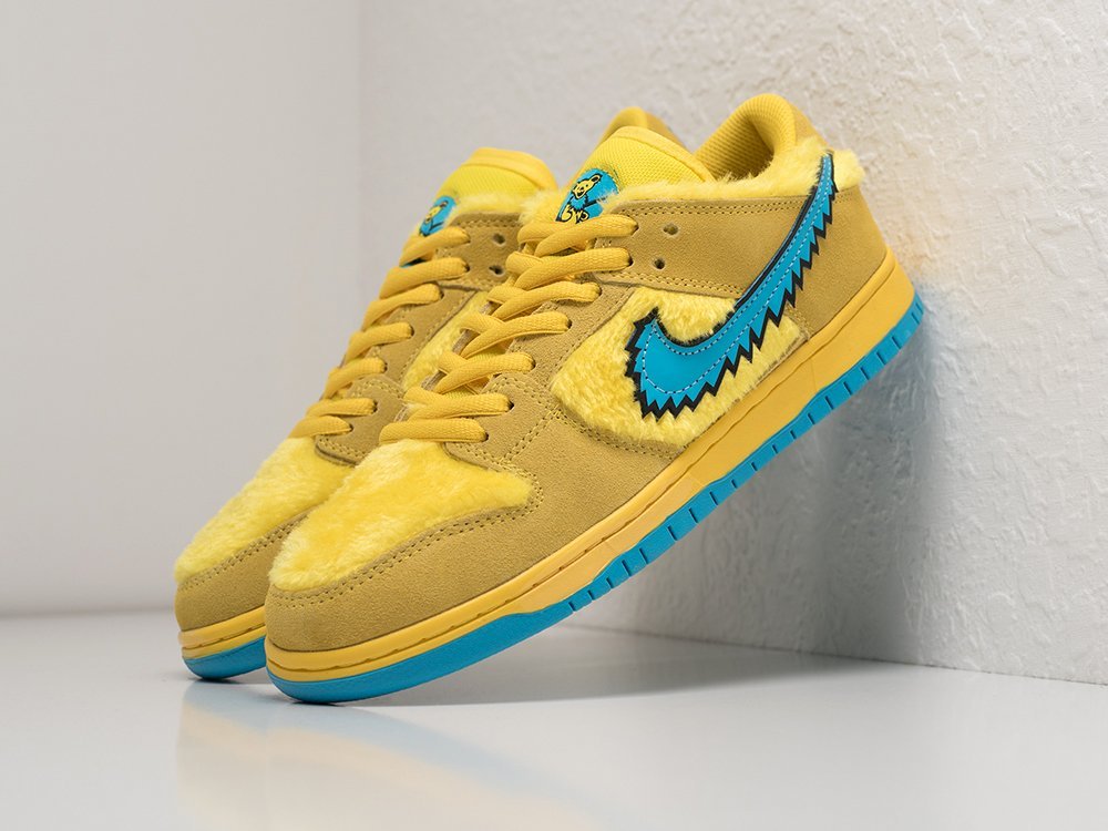 Nike x Grateful Dead x SB Dunk Low Yellow Bear желтые замша мужские (AR26617) - фото 2 Nike x Grateful Dead x SB Dunk Low Yellow Bear желтые замша мужские (AR26617) - фото 2
