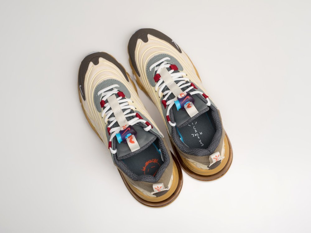 Nike Air Max 270 React ENG x Travis Scott Cactus Trails бежевые текстиль мужские (AR26618) - фото 3 Nike Air Max 270 React ENG x Travis Scott Cactus Trails бежевые текстиль мужские (AR26618) - фото 3
