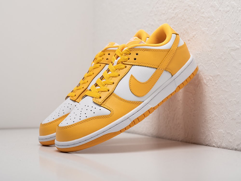 Nike SB Dunk Low Laser Orange желтые кожа мужские (AR26661) - фото 2