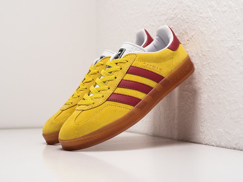 Adidas Gazelle OG x Gucci желтые замша мужские (AR26680) - фото 2 Adidas Gazelle OG x Gucci желтые замша мужские (AR26680) - фото 2