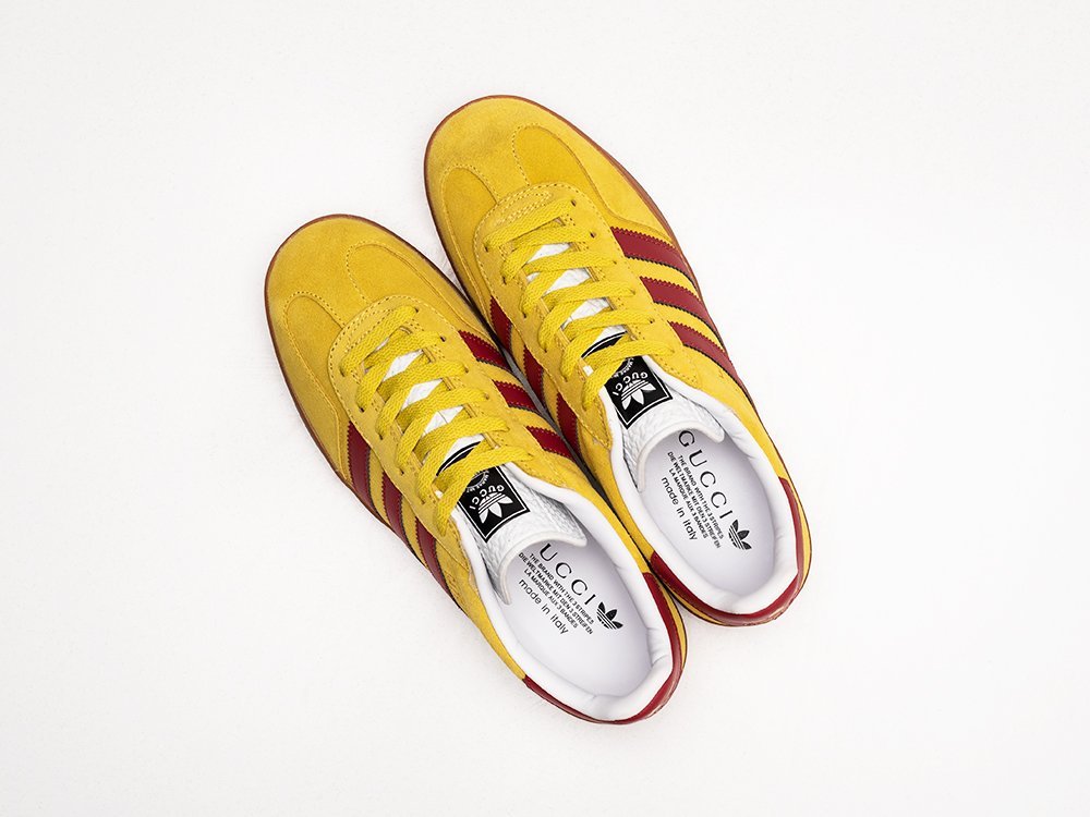 Adidas Gazelle OG x Gucci желтые замша мужские (AR26680) - фото 3 Adidas Gazelle OG x Gucci желтые замша мужские (AR26680) - фото 3