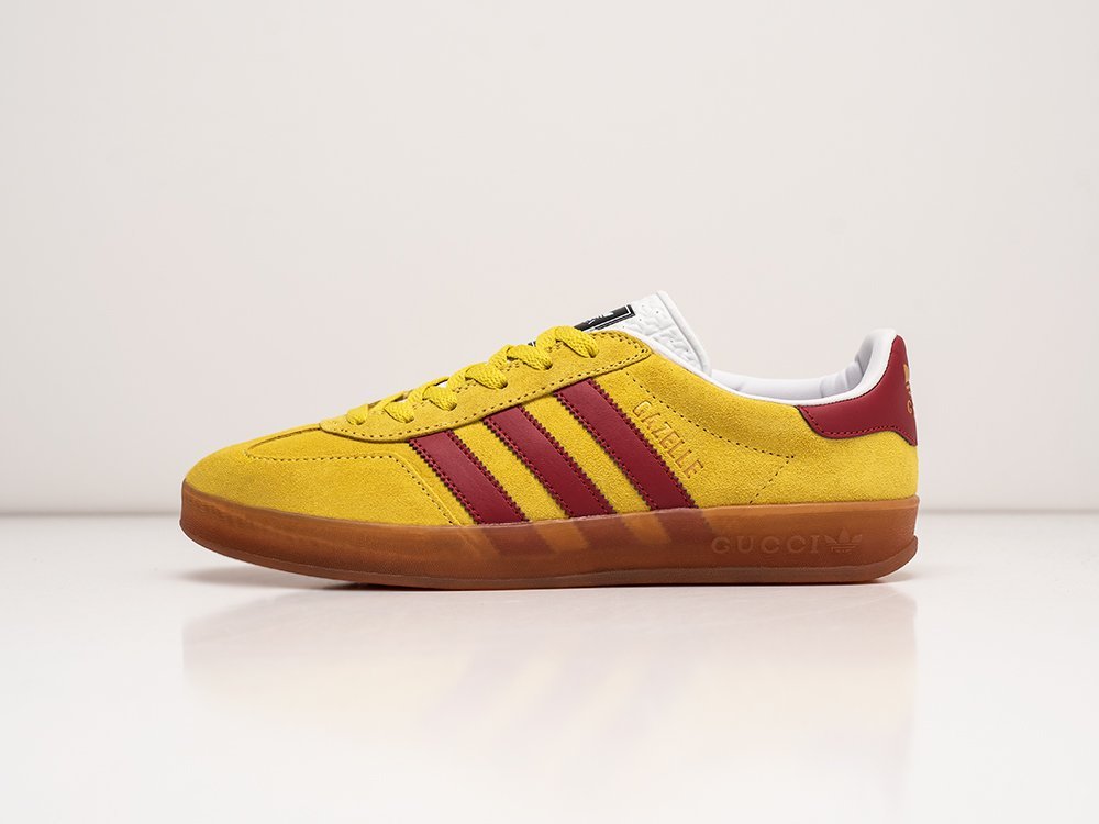 Adidas Gazelle OG x Gucci желтые замша мужские (AR26680) - фото 1 Adidas Gazelle OG x Gucci желтые замша мужские (AR26680) - фото 1