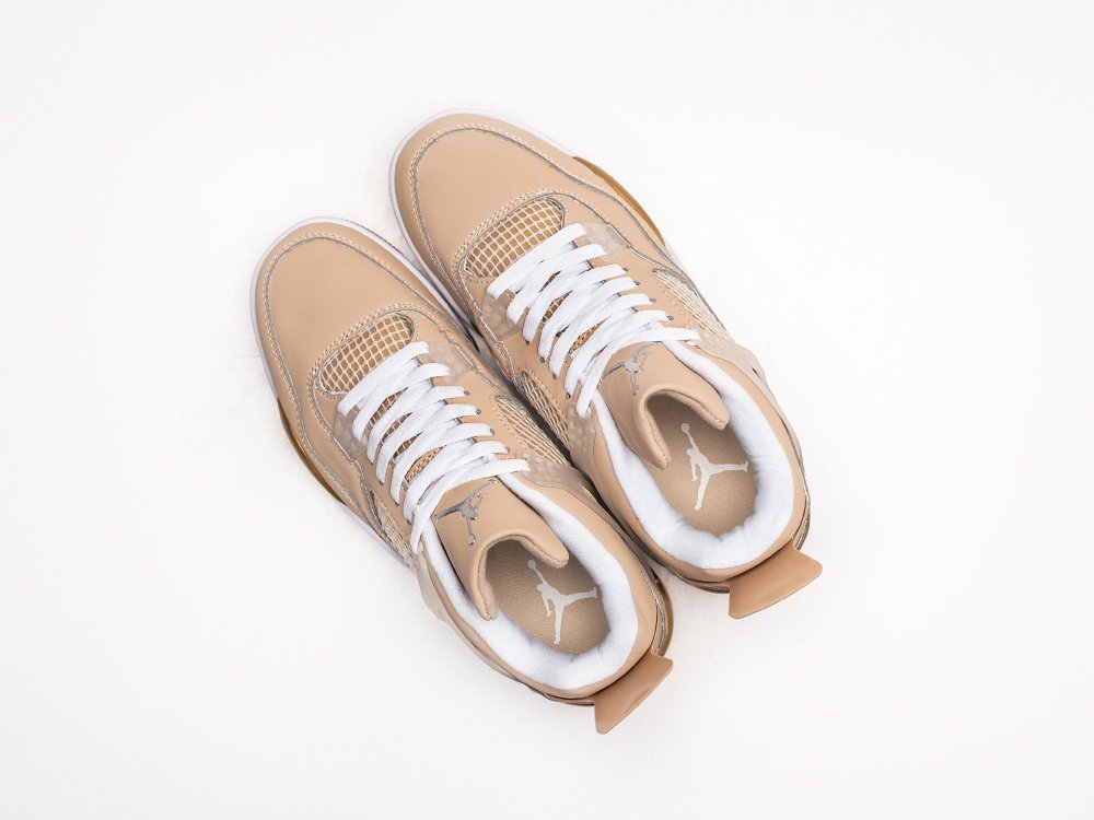 Nike Air Jordan 4 Retro Shimmer бежевые замша мужские (AR26718) - фото 3 Nike Air Jordan 4 Retro Shimmer бежевые замша мужские (AR26718) - фото 3