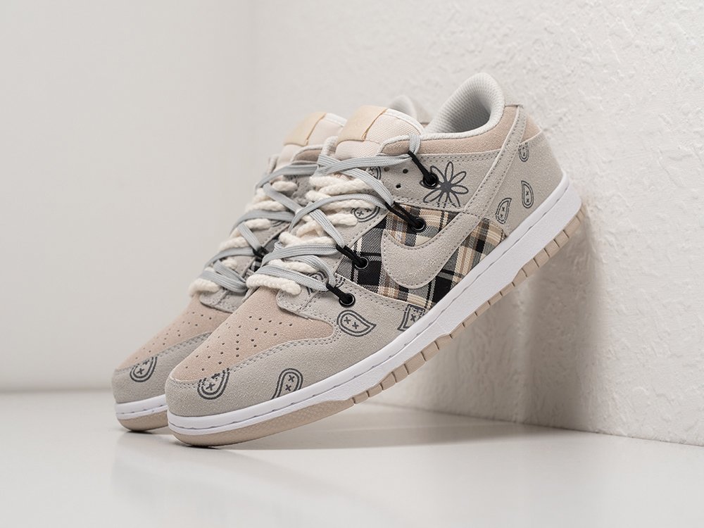 Nike SB Dunk Low x OFF-White серые кожа мужские (AR26738) - фото 2 Nike SB Dunk Low x OFF-White серые кожа мужские (AR26738) - фото 2