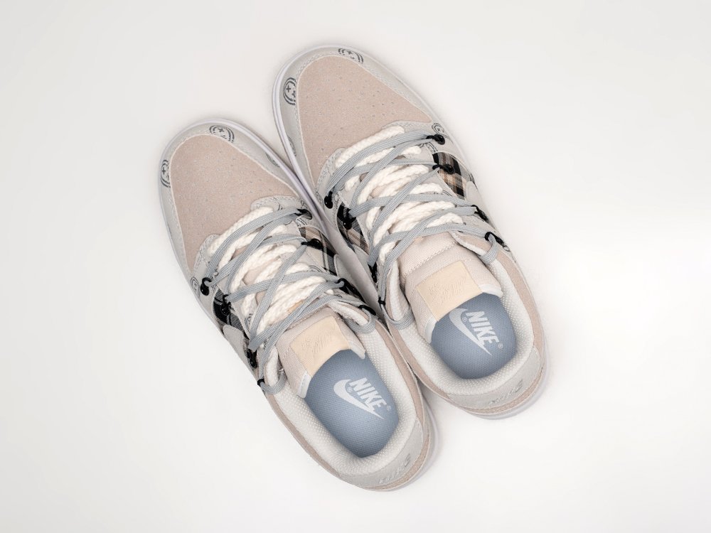 Nike SB Dunk Low x OFF-White серые кожа мужские (AR26738) - фото 3 Nike SB Dunk Low x OFF-White серые кожа мужские (AR26738) - фото 3