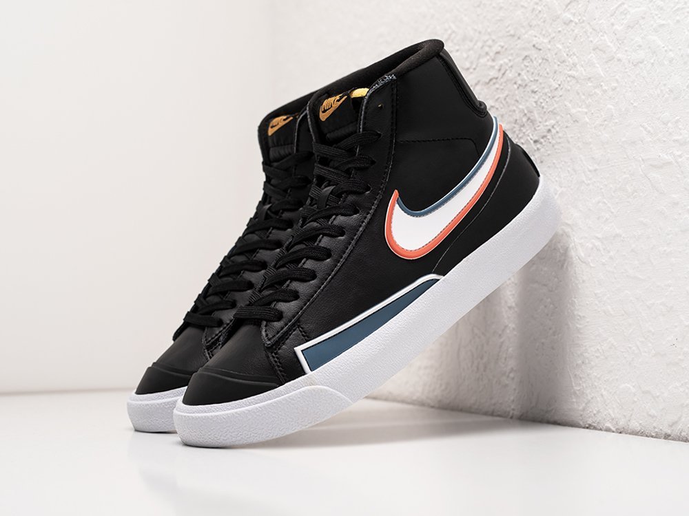 Nike Blazer Mid 77 Infinite Black черные кожа мужские (AR26746) - фото 2 Nike Blazer Mid 77 Infinite Black черные кожа мужские (AR26746) - фото 2