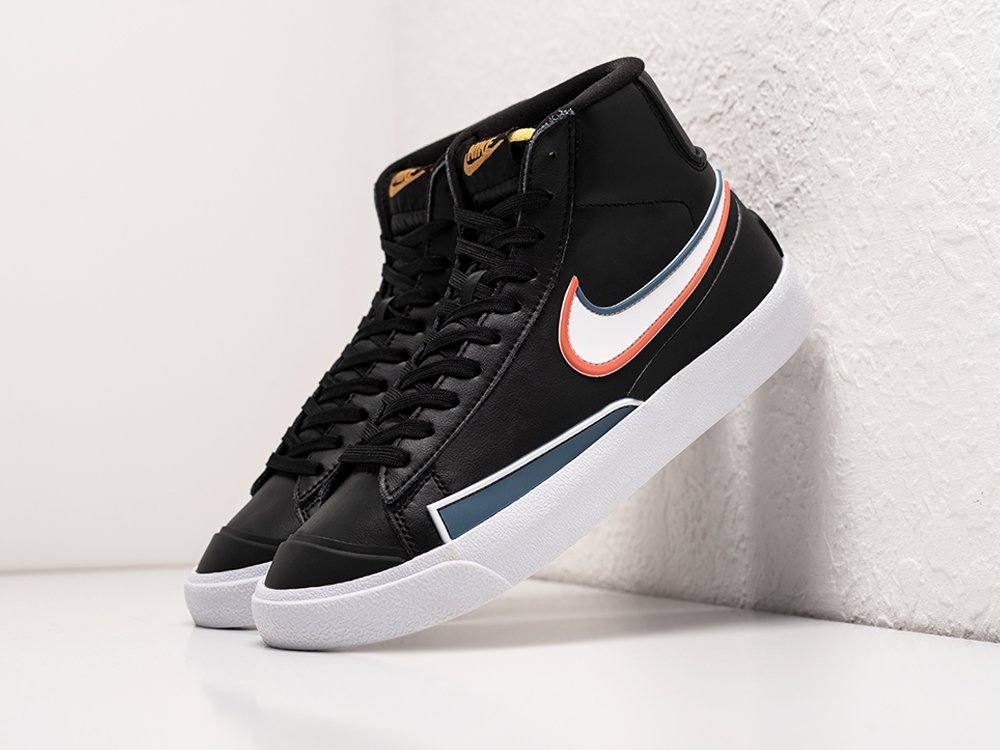 Nike Blazer Mid 77 Infinite Black черные кожа мужские (AR26746) - фото 2