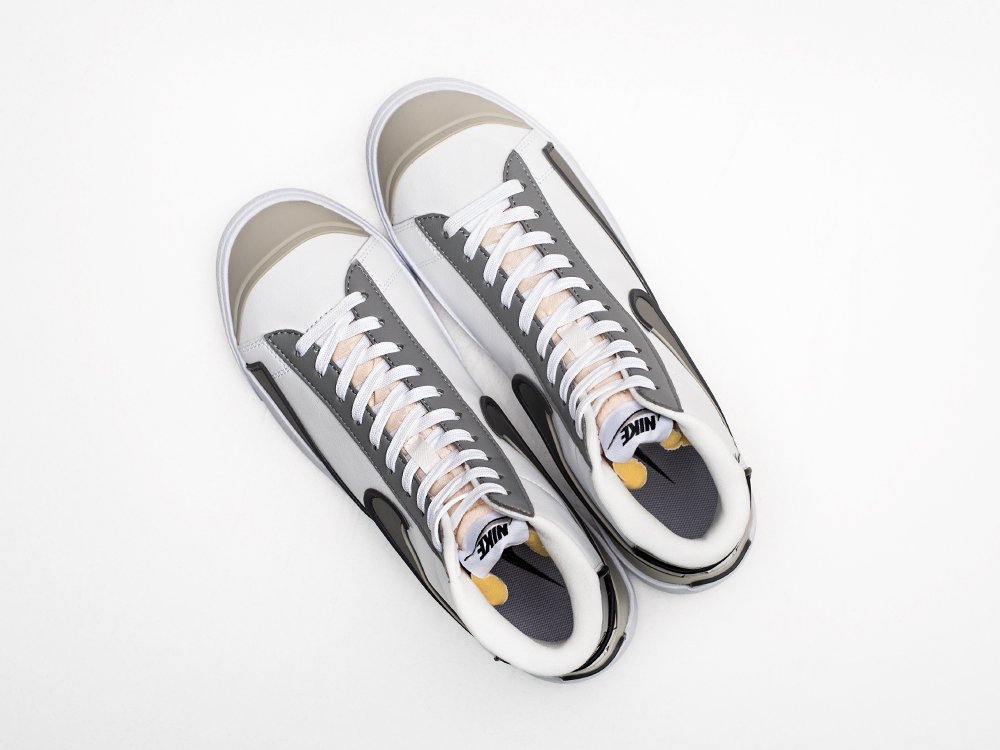 Nike Blazer Mid 77 Infinite White Iron Grey белые кожа мужские (AR26751) - фото 3 Nike Blazer Mid 77 Infinite White Iron Grey белые кожа мужские (AR26751) - фото 3