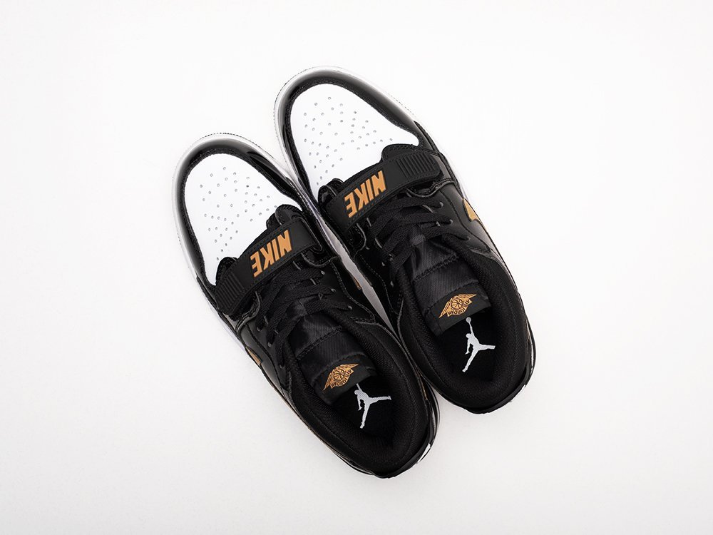 Nike Air Jordan Legacy 312 low Black Metallic Gold черные кожа мужские (AR26755) - фото 3