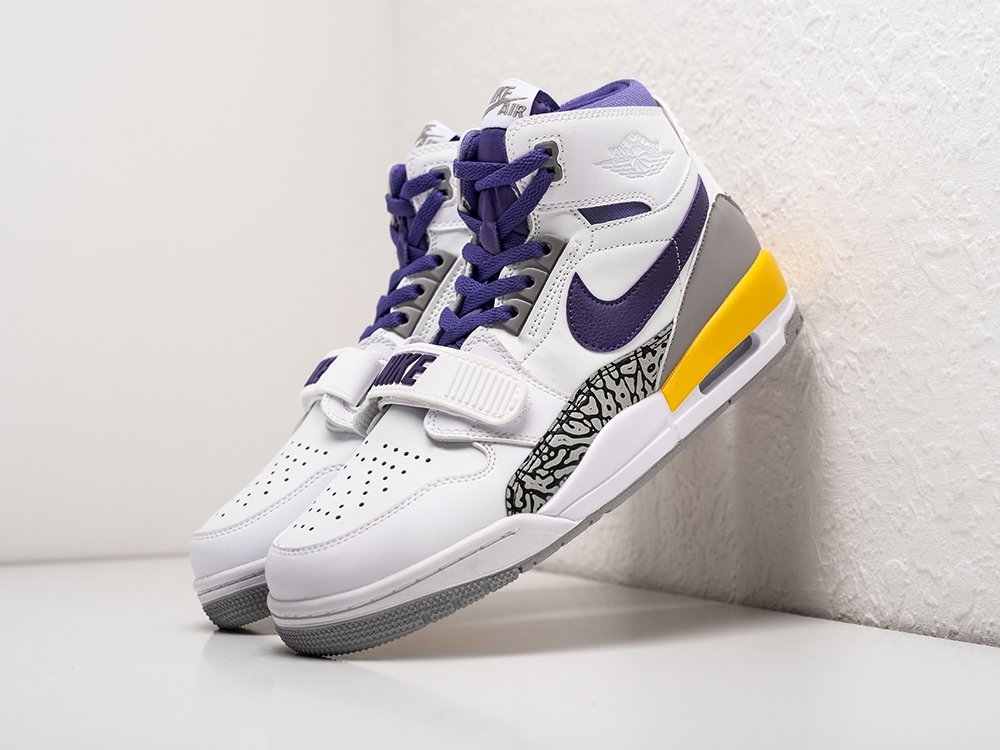 Nike Air Jordan Legacy 312 Lakers белые кожа мужские (AR26771) - фото 2