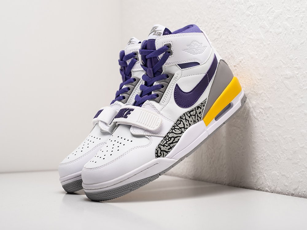 Nike Air Jordan Legacy 312 Lakers белые кожа мужские (AR26771) - фото 2 Nike Air Jordan Legacy 312 Lakers белые кожа мужские (AR26771) - фото 2