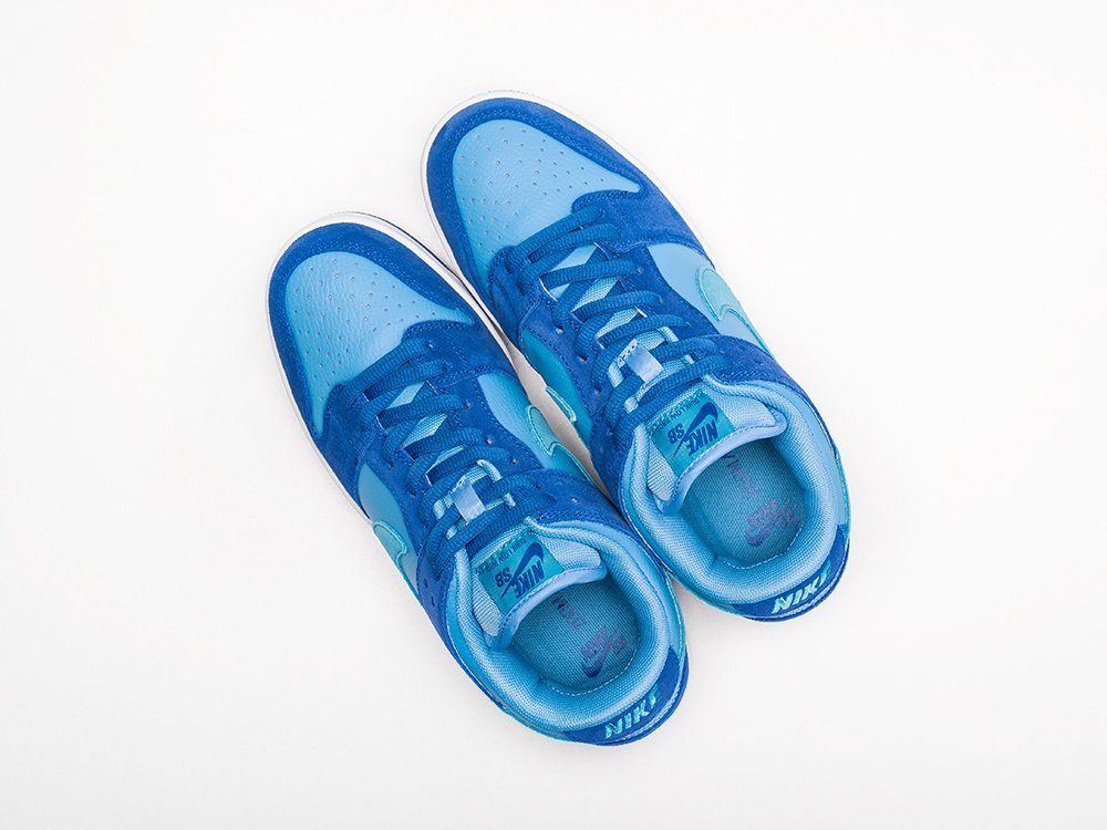 Nike SB Dunk Low Blue Raspberry голубые замша мужские (AR26773) - фото 3
