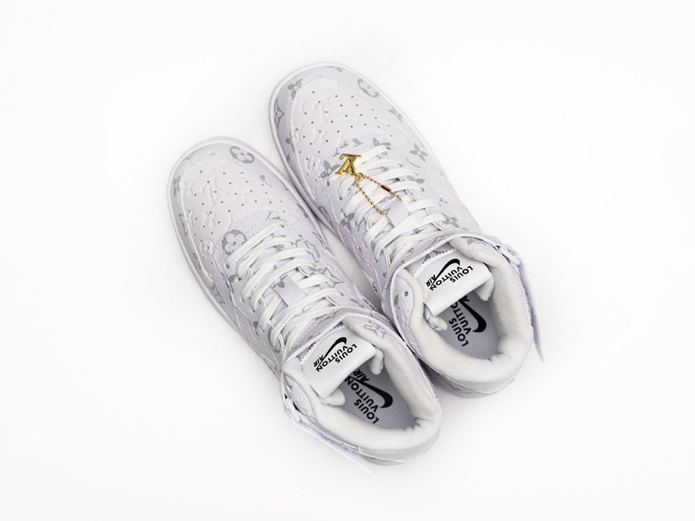 Nike x Louis Vuitton Air Force 1 белые кожа мужские (AR26776) - фото 3 Nike x Louis Vuitton Air Force 1 белые кожа мужские (AR26776) - фото 3