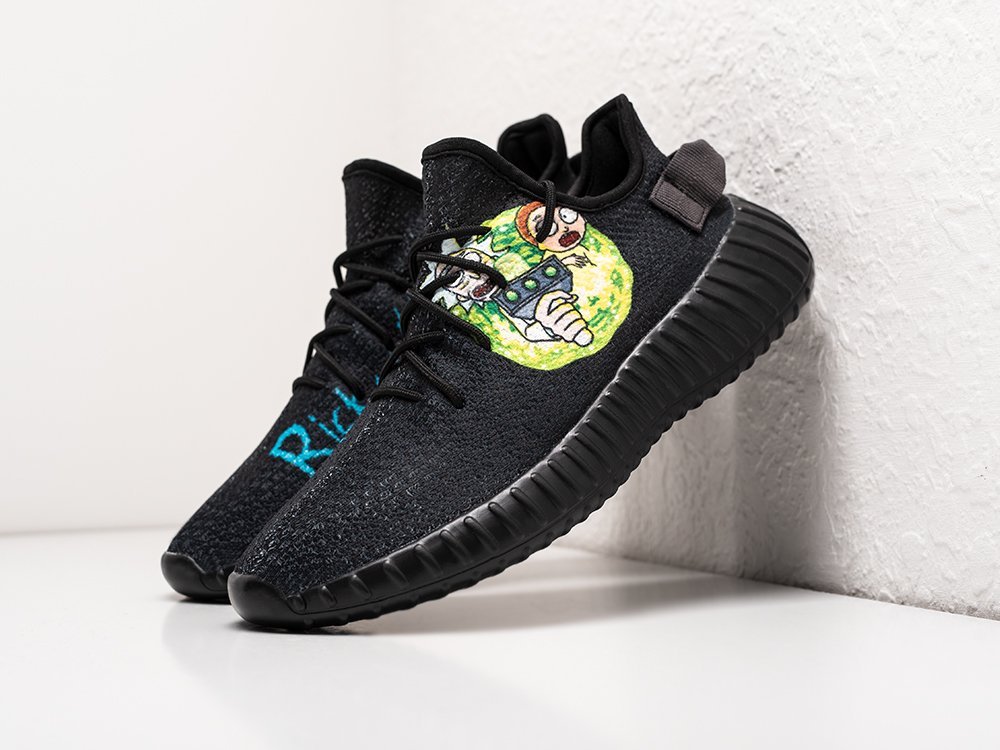 Adidas Yeezy 350 Boost Rick and Morty черные текстиль мужские (AR26812) - фото 2