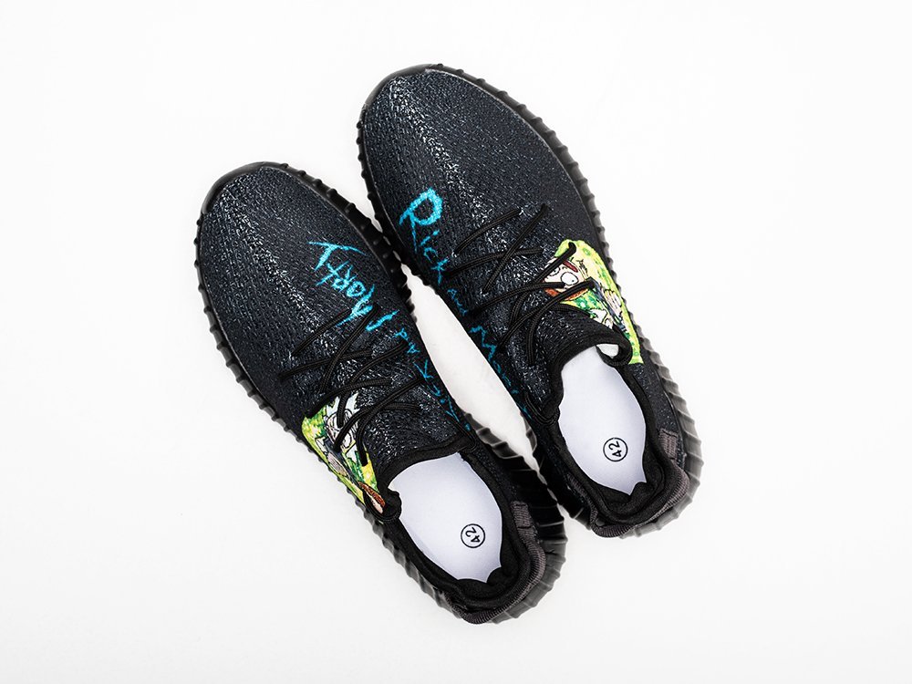 Adidas Yeezy 350 Boost Rick and Morty черные текстиль мужские (AR26812) - фото 3