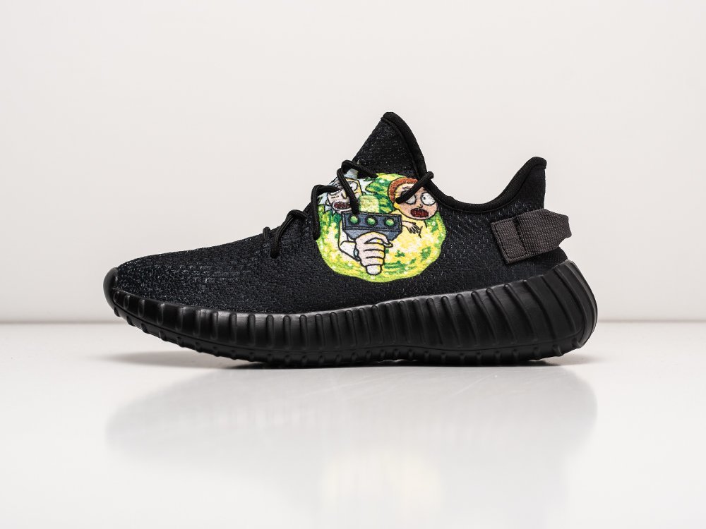 Adidas Yeezy 350 Boost Rick and Morty черные текстиль мужские (AR26812) - фото 1