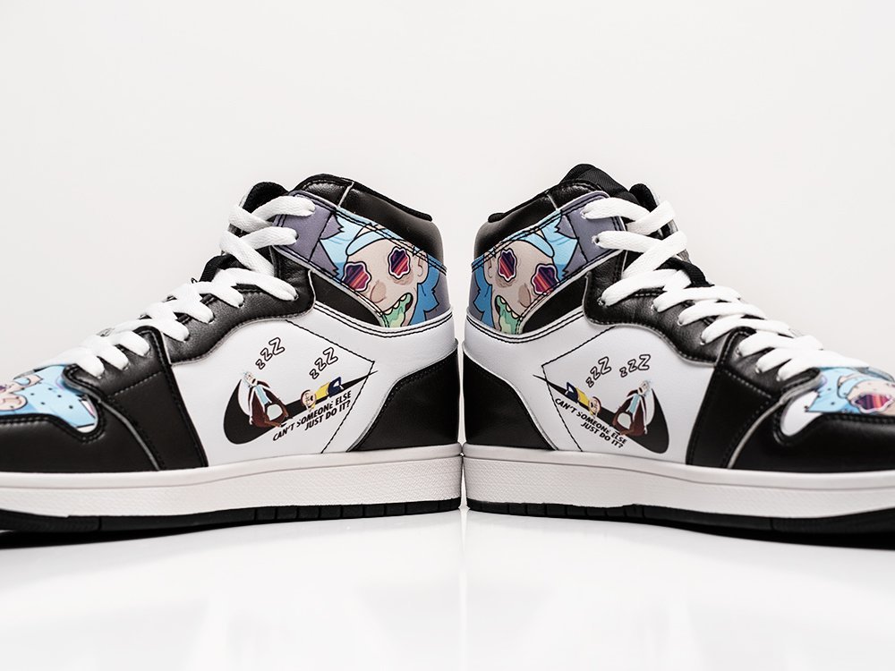 Nike Air Jordan 1 Mid Rick and Morty разноцветные кожа мужские (AR26813) - фото 4 Nike Air Jordan 1 Mid Rick and Morty разноцветные кожа мужские (AR26813) - фото 4