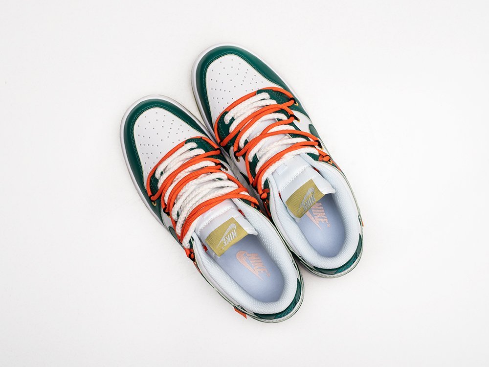 Nike SB Dunk Low x OFF-White зеленые кожа мужские (AR26825) - фото 3 Nike SB Dunk Low x OFF-White зеленые кожа мужские (AR26825) - фото 3