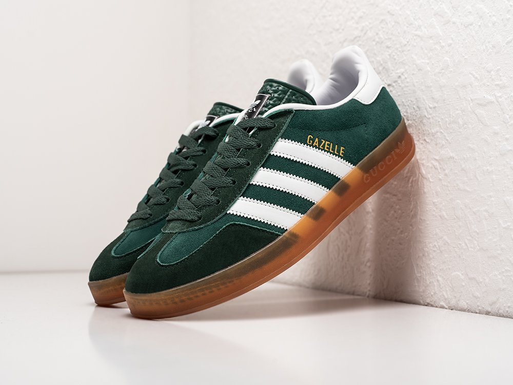 Adidas Gazelle OG x Gucci зеленые замша мужские (AR26837) - фото 2 Adidas Gazelle OG x Gucci зеленые замша мужские (AR26837) - фото 2
