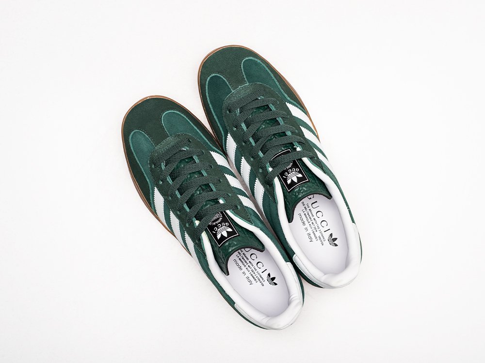 Adidas Gazelle OG x Gucci зеленые замша мужские (AR26837) - фото 3