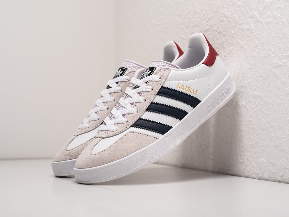 Adidas Gazelle OG x Gucci белые кожа мужские (AR26839) - фото 2 Adidas Gazelle OG x Gucci белые кожа мужские (AR26839) - фото 2