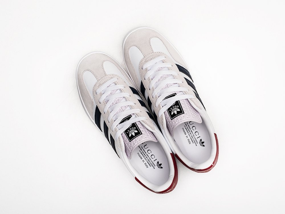 Adidas Gazelle OG x Gucci белые кожа мужские (AR26839) - фото 3 Adidas Gazelle OG x Gucci белые кожа мужские (AR26839) - фото 3