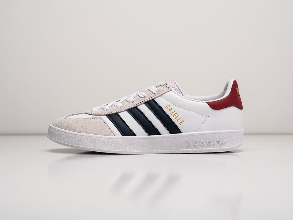 Adidas Gazelle OG x Gucci белые кожа мужские (AR26839) - фото 1 Adidas Gazelle OG x Gucci белые кожа мужские (AR26839) - фото 1