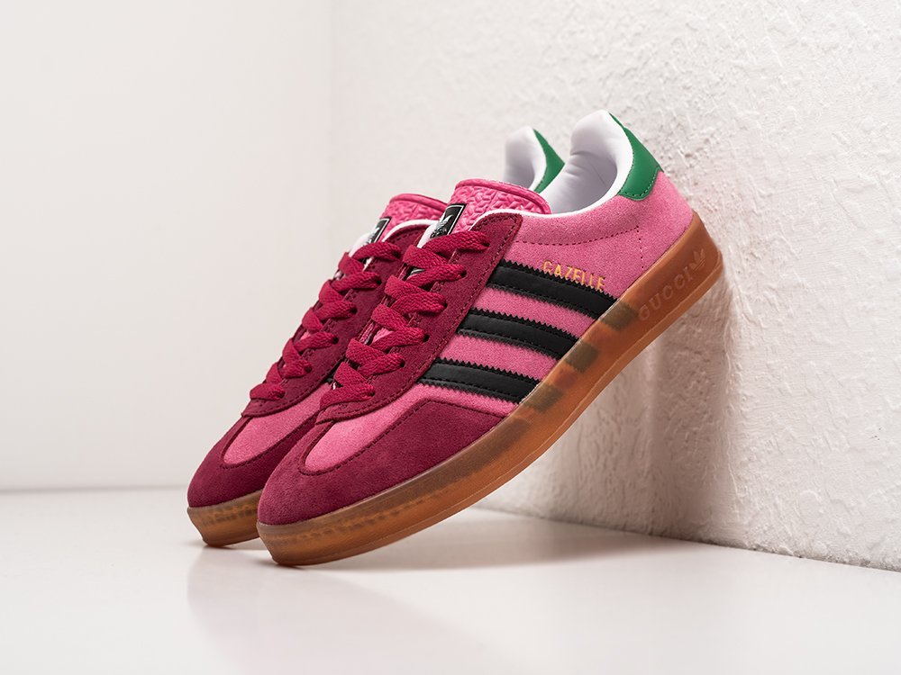 Adidas Gazelle OG x Gucci WMNS розовые замша женские (AR26840) - фото 2