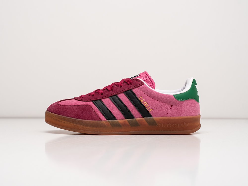 Adidas Gazelle OG x Gucci WMNS розовые замша женские (AR26840) - фото 1