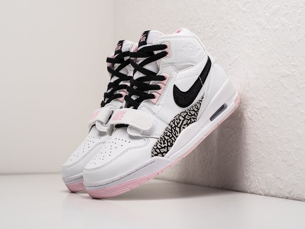 Nike Air Jordan Legacy 312 Pink Foam WMNS белые кожа женские (AR26847) - фото 2