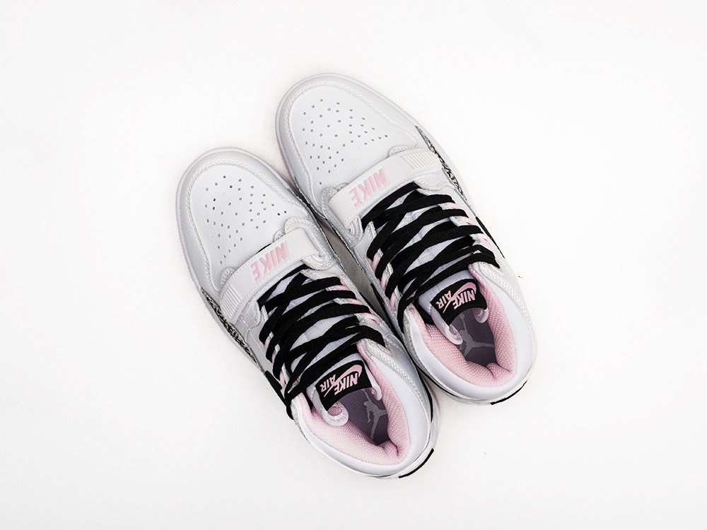Nike Air Jordan Legacy 312 Pink Foam WMNS белые кожа женские (AR26847) - фото 3