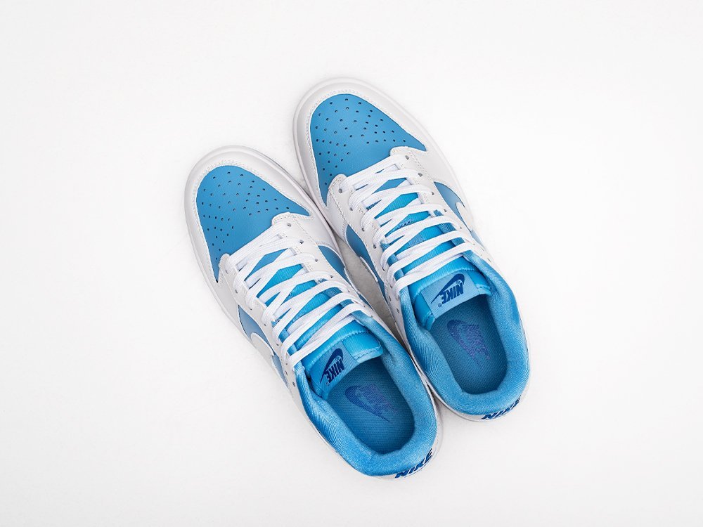 Nike SB Dunk Low Reverse UNC голубые кожа мужские (AR26848) - фото 3