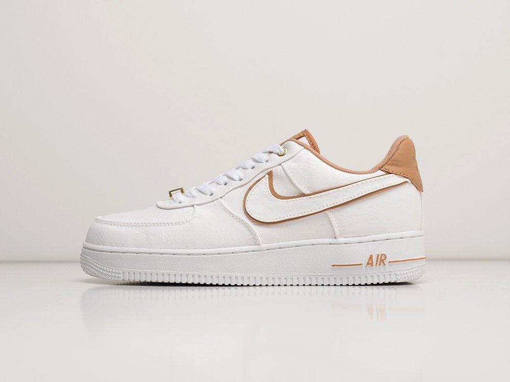 Nike Air Force 1 Low 07 LUX Bio Beige Gold Basketball белые текстиль мужские (AR26871) - фото 1 Nike Air Force 1 Low 07 LUX Bio Beige Gold Basketball белые текстиль мужские (AR26871) - фото 1