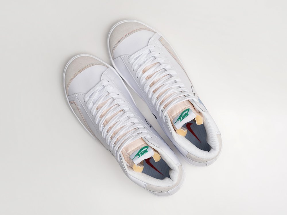 Nike Blazer Mid 77 GS Swoosh Pack белые кожа мужские (AR26876) - фото 3 Nike Blazer Mid 77 GS Swoosh Pack белые кожа мужские (AR26876) - фото 3