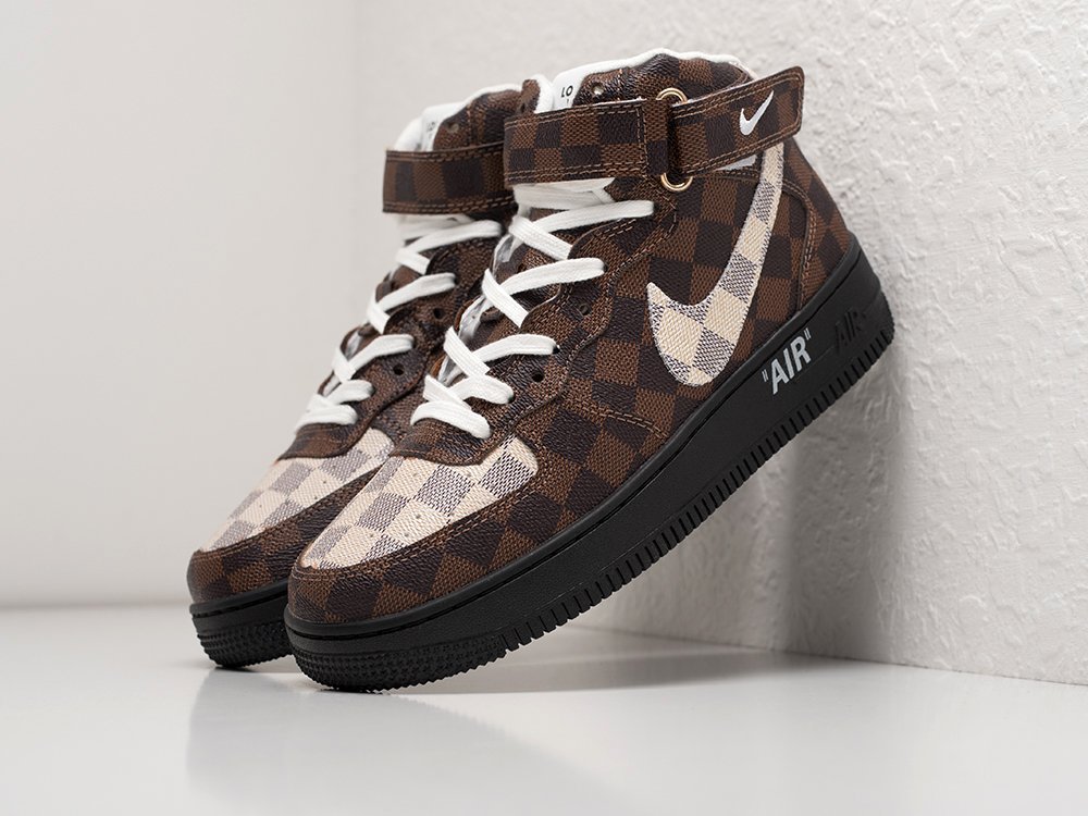 Nike Air Force 1 x Louis Vuitton коричневые кожа мужские (AR26890) - фото 2 Nike Air Force 1 x Louis Vuitton коричневые кожа мужские (AR26890) - фото 2
