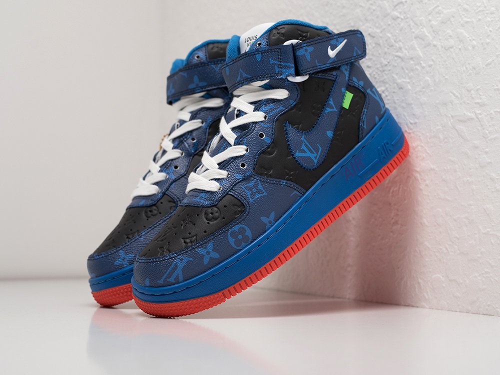Nike Air Force 1 x Louis Vuitton синие кожа мужские (AR26892) - фото 2