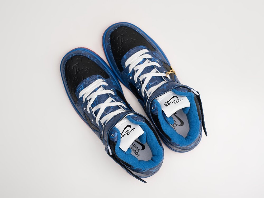 Nike Air Force 1 x Louis Vuitton синие кожа мужские (AR26892) - фото 3