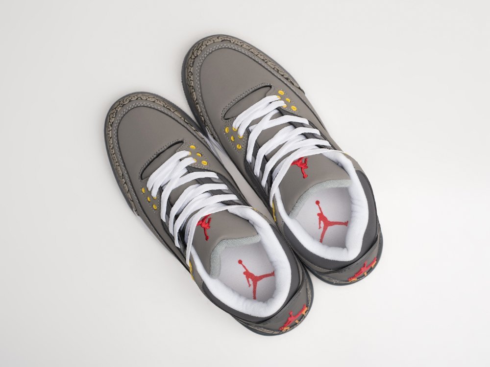 Nike Air Jordan 3 Retro GS Cool Grey 2021 серые кожа мужские (AR26907) - фото 3